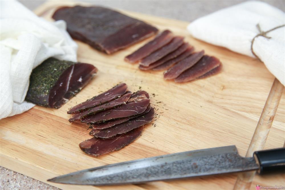 вяленое домашнее мясо в ткани